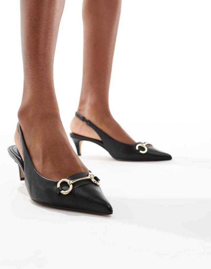 ALDO - Finnea - Fersenriemen-Schuhe in Schwarz mit Kitten-Absatz von ALDO