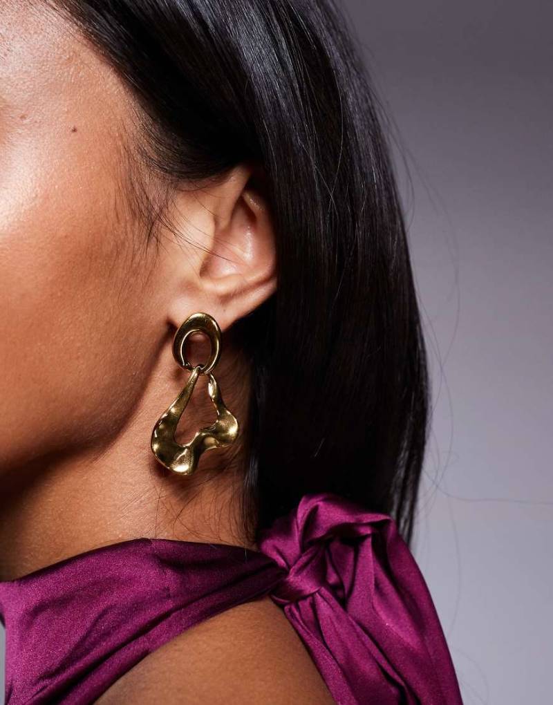 ALDO - Glowup - Wasserfeste Ohrstecker in geschmolzener Goldoptik aus Edelstahl-Goldfarben von ALDO