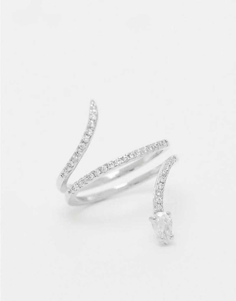 ALDO - Mirienad - Silberfarbener Schlangenring im Wickel-Design mit Schmucksteinen von ALDO