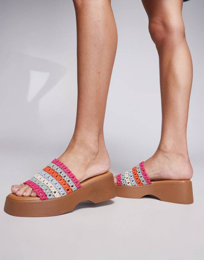ALDO - Yassu - Pantoletten in bunten Pastelltönen mit dicker Sohle von ALDO