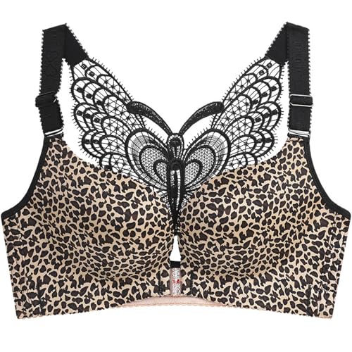 ALDOLA BH große brüste starker Halt Gold Damen ohne bügel Push Up Vorderverschluss büstenhebe Damen T Shirt BHS High Elastizität Und Ultrakomfortabler(Größe：110C von ALDOLA