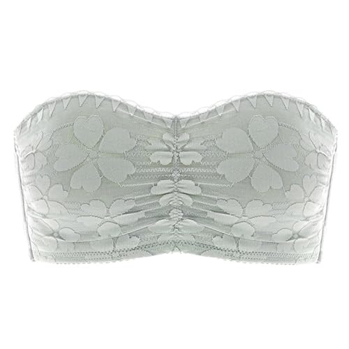 ALDOLA Dirndl Damen Maximizer Push up BH Minimizer BH ohne bügel Grün trägerloser Bandeau BH Damen ohne bügel Tube top nahtlos gepolsterter Bralette (Größe:95C) von ALDOLA