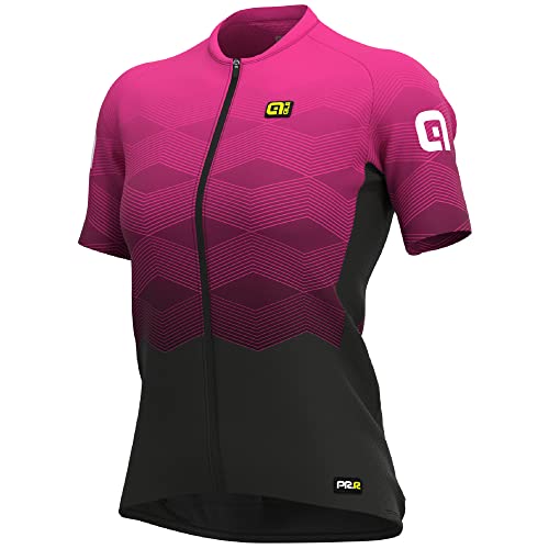 ALE Damen Pr.r Magnitude Short Sleeve Radtrikot, Fluo Pink, L von ALE