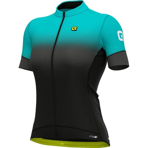 Alé Cycling Gradient Kurzarm Trikot Damen türkis/schwarz Größe M 2022 Radtrikot kurzärmlig von ALE'