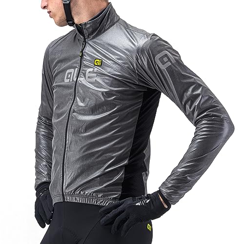 ALE' Herren Guscio Reflektierend Winddichte Fahrradjacke, grau, XL von ALE'
