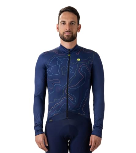 Alé Cycling Herren Pr-e Top Langarm-Trikots, blau, M von ALE'