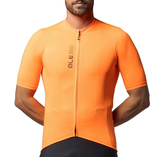 Alé Cycling Herren Pragma Colour Block Kurzärmeliges Jersey, Orange, M von ALE'