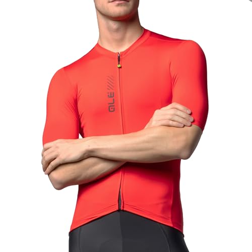 Alé Cycling Herren Pragma Colour Block Kurzärmeliges Jersey, rot, M von ALE'