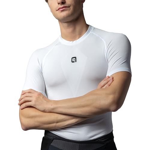 Alé Cycling Herren S1 Feder Intimo Kurzärmliges Unterhemd, weiß, L-XL von ALE'