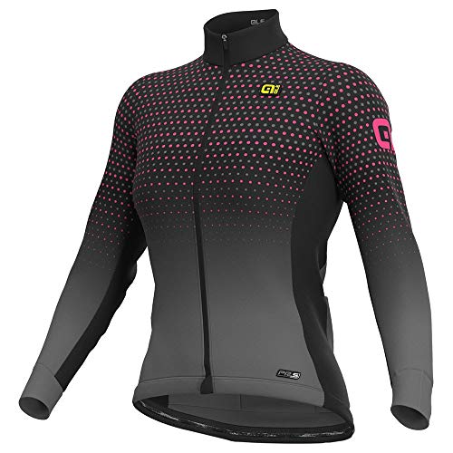 Alé Cycling PR-S Bullet Micro Langarm Trikot Damen Black/Fluo pink Größe L 2020 Radtrikot langärmlig von ALE'