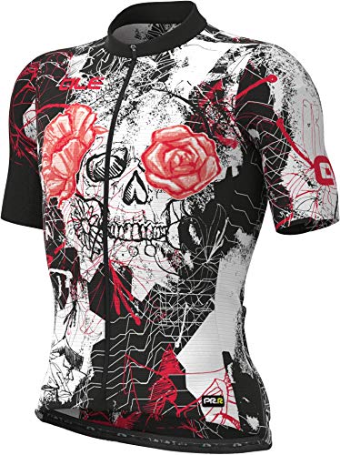 Alé Cycling PRR Skull Kurzarm Trikot Herren schwarz/weiß Größe XL 2021 Radtrikot kurzärmlig von ALE'
