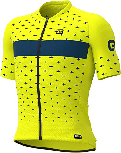 Alé Cycling PRR Stars Kurzarm Trikot Herren gelb/Petrol Größe XL 2022 Radtrikot kurzärmlig von ALE'