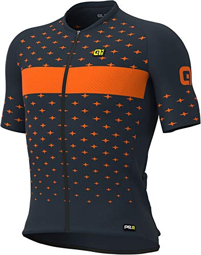 Alé Cycling PRR Stars Kurzarm Trikot Herren grau/orange Größe S 2021 Radtrikot kurzärmlig von ALE'