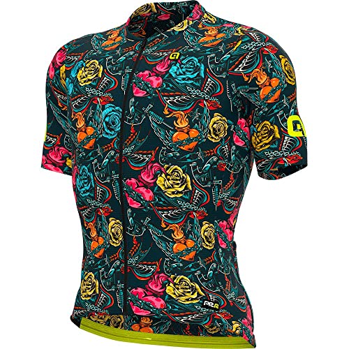 Alé Cycling Tattoo Kurzarm Trikot Herren bunt Größe M 2022 Radtrikot kurzärmlig von ALE'
