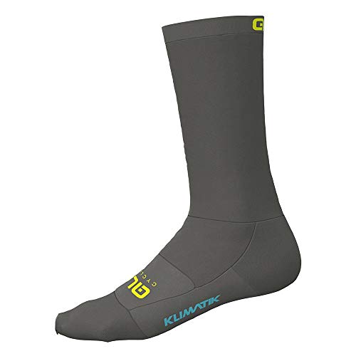Alé Cycling Unisex Klimatik, 22 cm Wintersocken, Grau/Neongelb, S von ALE'