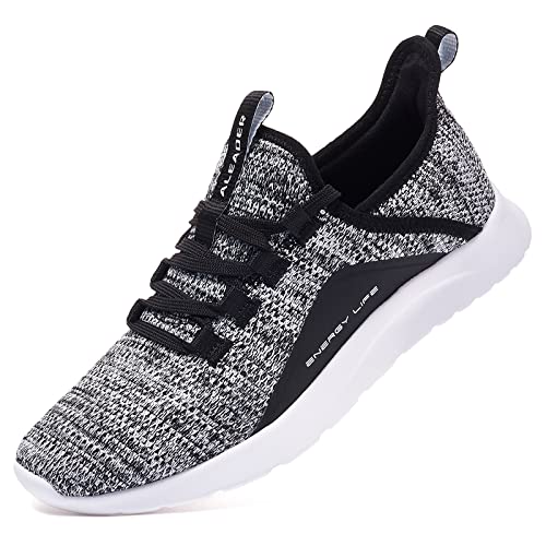 ALEADER Sneaker Damen Laufschuhe - Atmungsaktive Sportschuhe für Jogging, Workout, Freizeit drinnen Turnschuhe, barfussähnliche Schuhe für Damen Schwarz Grau 37 EU von ALEADER