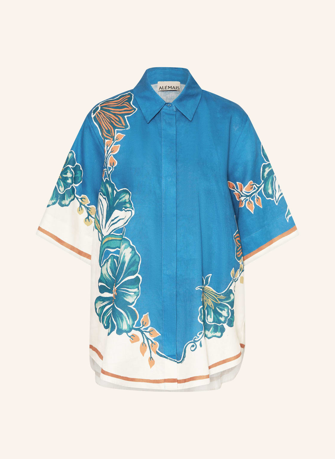 Alémais Hemdbluse Luda Aus Leinen blau von ALÉMAIS