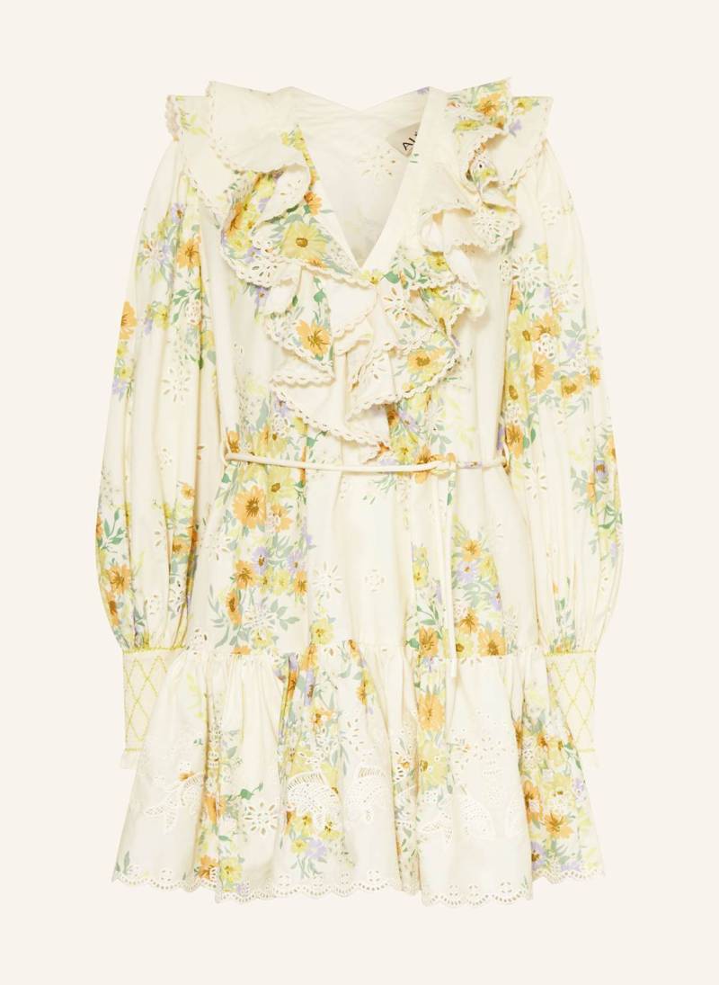 Alémais Kleid Juliette Mit Lochspitze Und Volants weiss von ALÉMAIS