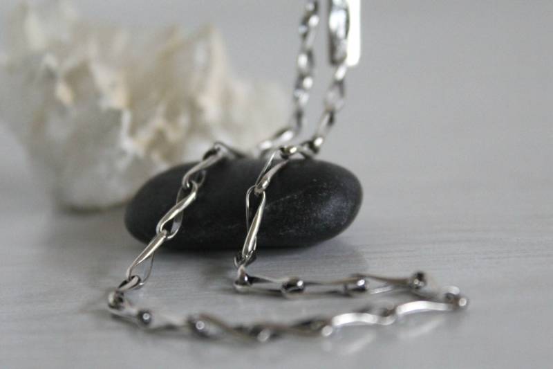 Handgefertigte Silber Kette-Infinityunits-Sterling 925 Kette-Exquisite Sterling Kette-Custom Lenght-Karabinerverschluss-Geschenk Für Sie von ALEMARDjewelry