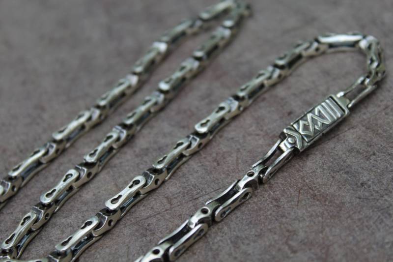 Handgefertigte Motorrad-Halskette Aus Silber 925 - 5 Mm von ALEMARDjewelry