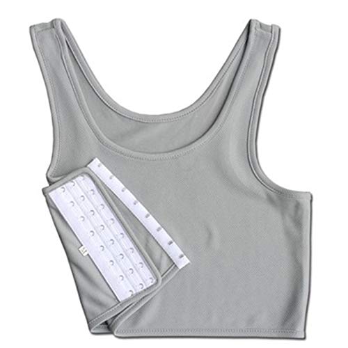 ALEOHALTER Casual Kurze Brust Brustweste, Binder Atmungsaktiv Mesh Korsett Casual Sport Brust Weste Kurz Tank Top Atmungsaktiv Schnalle Binder Trans Lesben Cosplay Korsett von ALEOHALTER