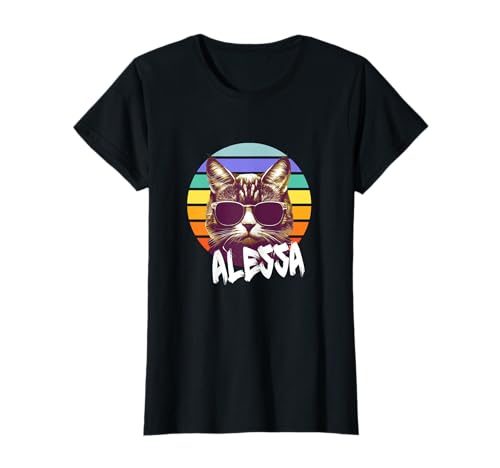 ALESSA - Schöner Mädchen Name mit lustiger Katze T-Shirt ALESSA - Schöner Mädchen Name mit lustiger Katze T-Shirt von ALESSA Tochter Enkel Geburtstag Geschenkideen