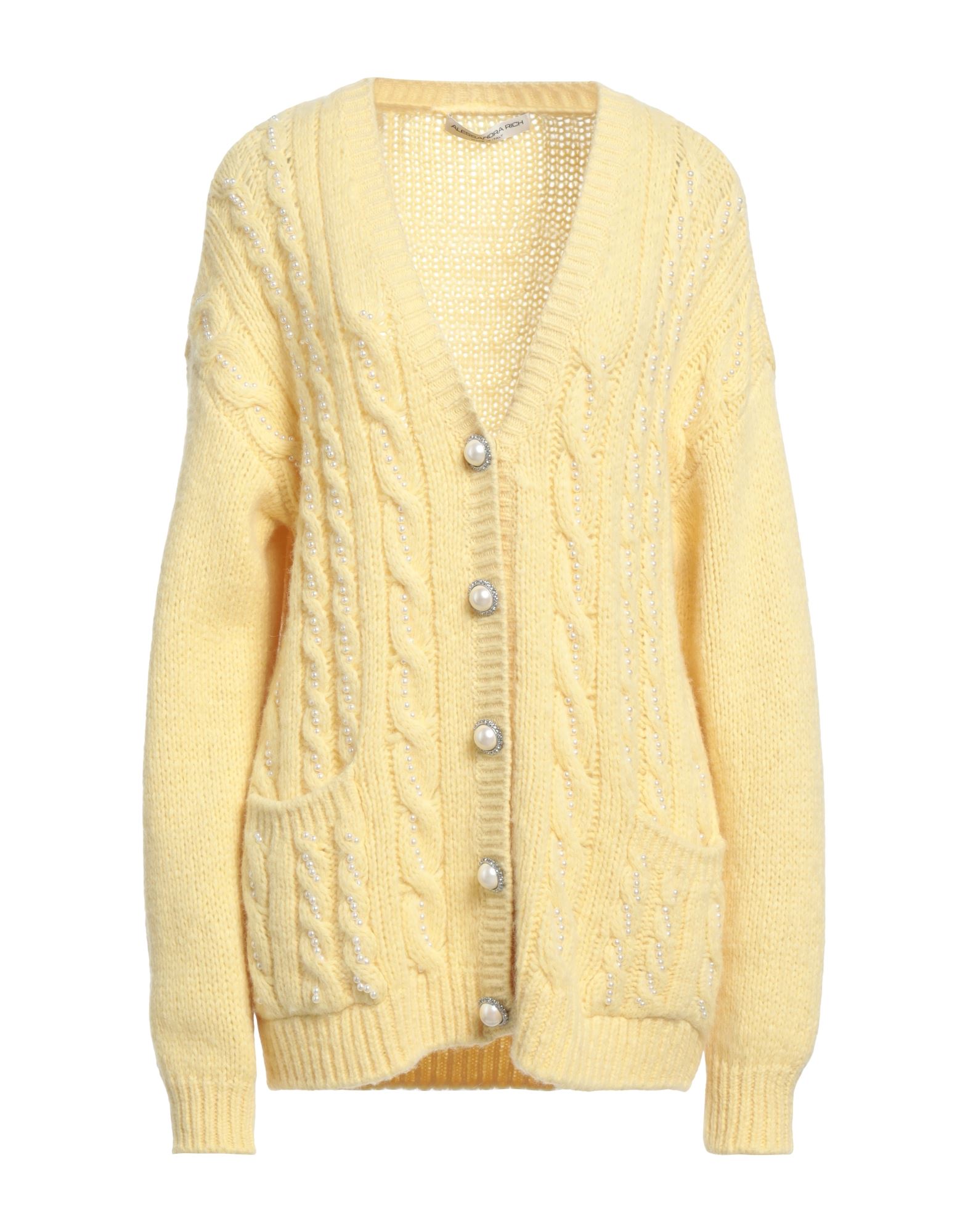 ALESSANDRA RICH Strickjacke Damen Gelb ALESSANDRA RICH Strickjacke Damen Gelb von ALESSANDRA RICH