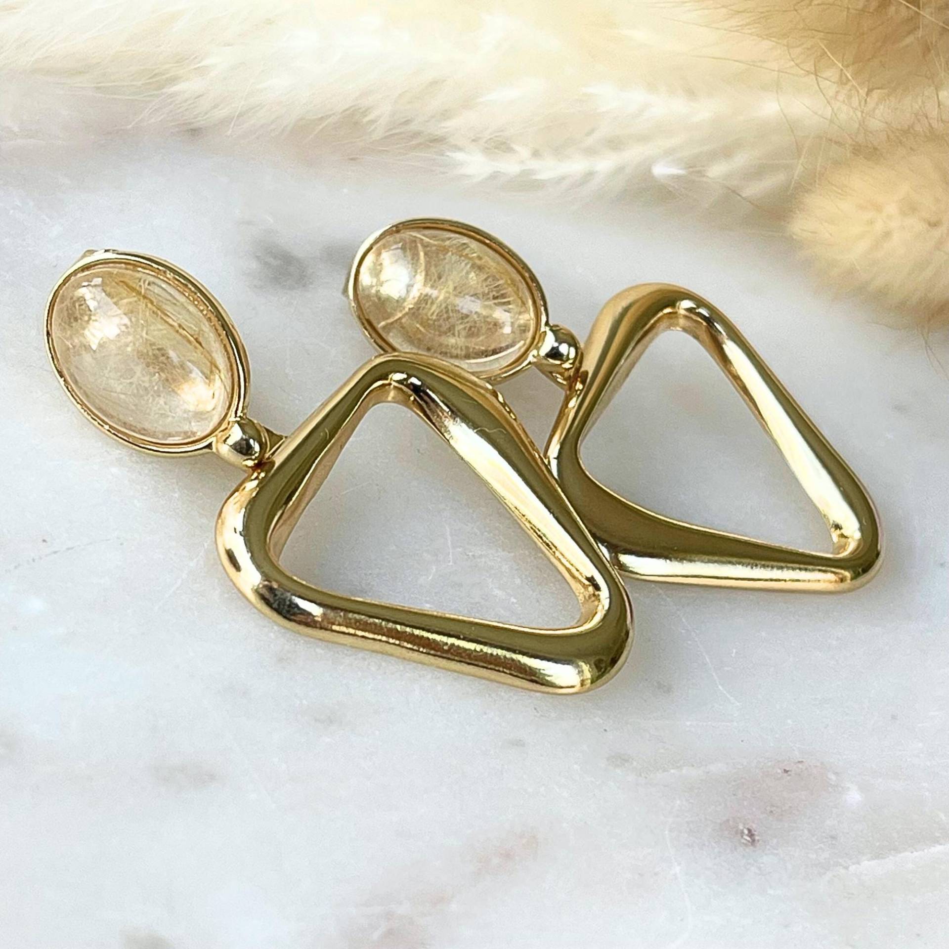 Clip-Ohrringe Aurèlie Mit Rutilquarz - 2-In-1 Oder Ohne Anhänger Tragbar. Elegant, Wandelbar & Ohrlöcher Clip-Ohrringe Aurèlie Mit Rutilquarz - 2-In-1 Oder Ohne Anhänger Tragbar. Elegant, Wandelbar & Ohrlöcher von ALESSANDRASCHMIDT1