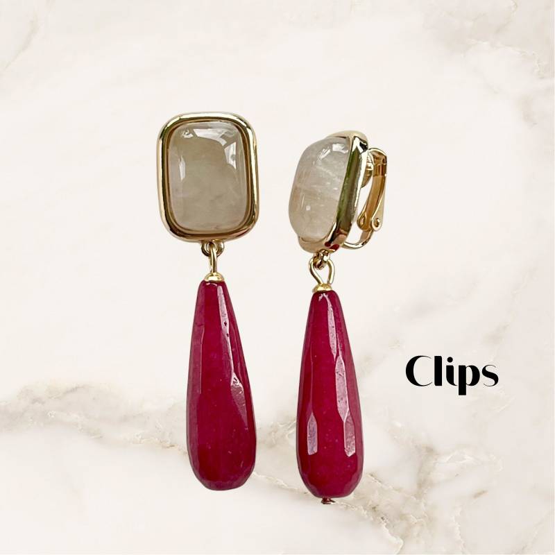 Ohrclips Gabrielle Mit Rutil Und Achat von ALESSANDRASCHMIDT1