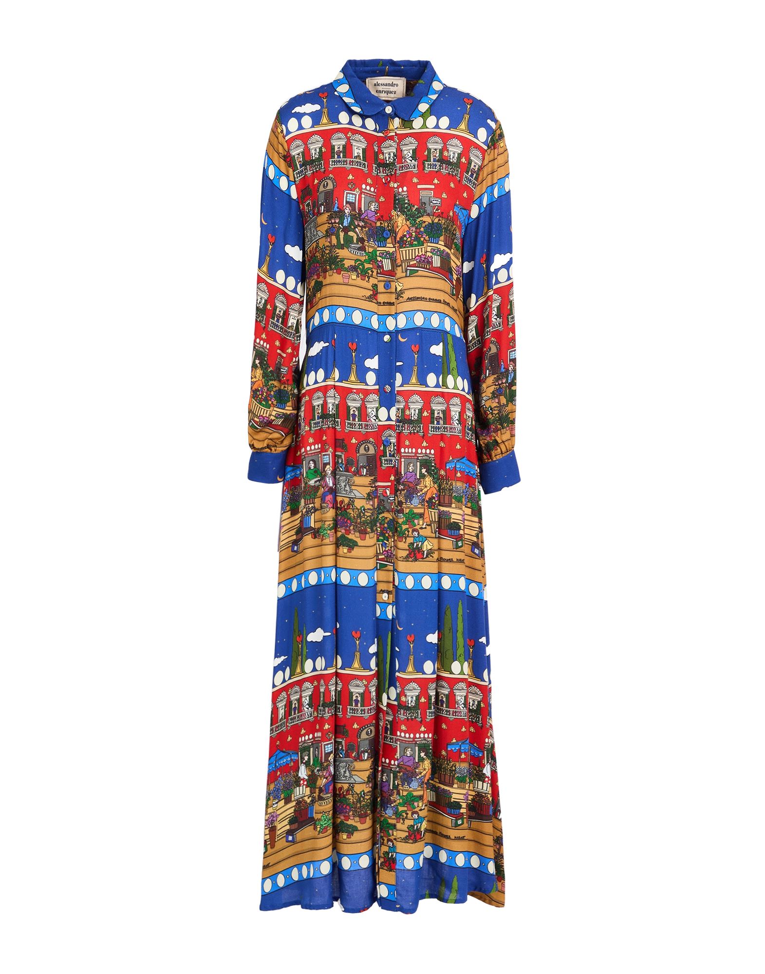 ALESSANDRO ENRIQUEZ Maxi-kleid Damen Blau ALESSANDRO ENRIQUEZ Maxi-kleid Damen Blau von ALESSANDRO ENRIQUEZ