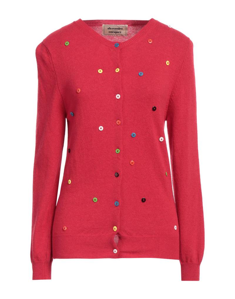 ALESSANDRO ENRIQUEZ Strickjacke Damen Rot von ALESSANDRO ENRIQUEZ