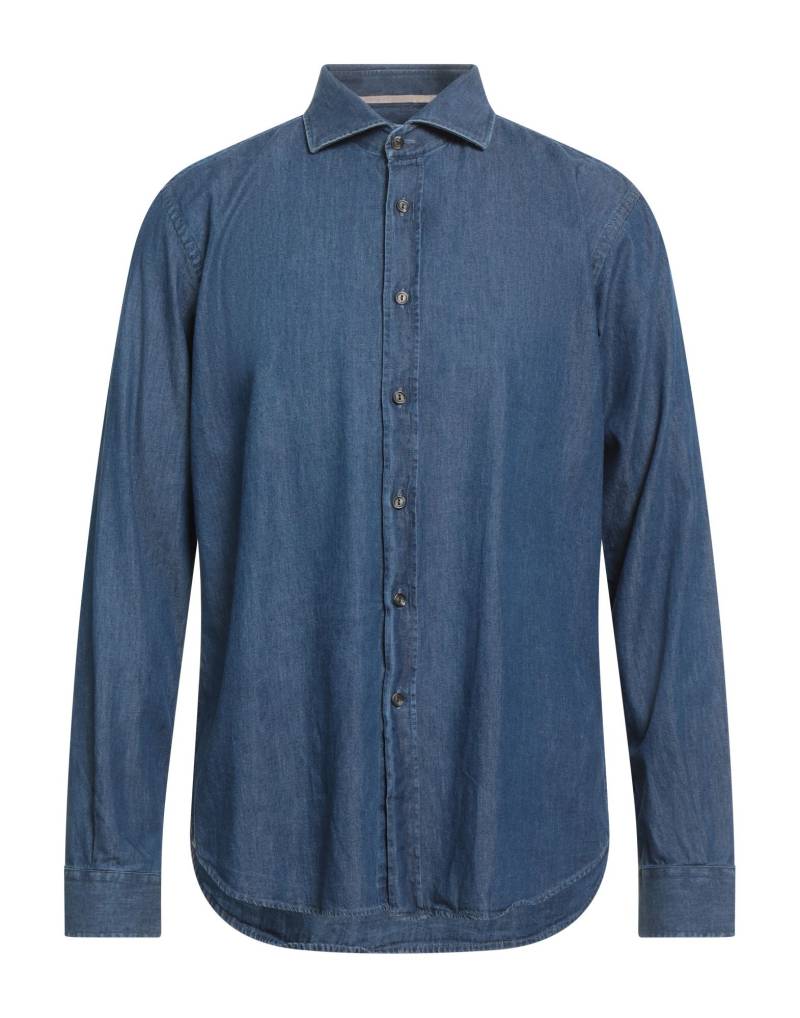 ALESSANDRO LAMURA Jeanshemd Herren Blau von ALESSANDRO LAMURA