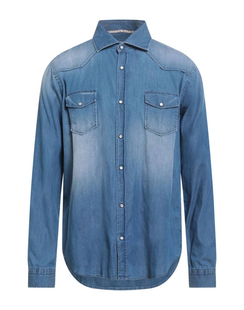 ALESSANDRO LAMURA Jeanshemd Herren Blau von ALESSANDRO LAMURA