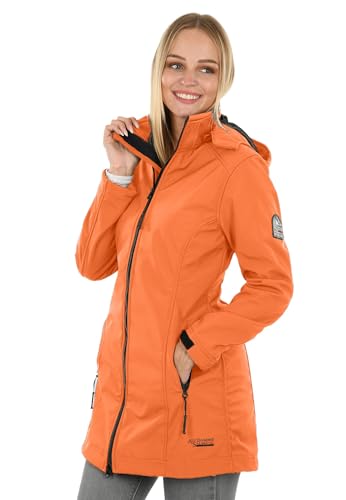 A. Salvarini Damen Softshell Jacke wasserabweisend Outdoor lang AS-131 [AS-131-Coral-Gr.XS] von ALESSANDRO SALVARINI
