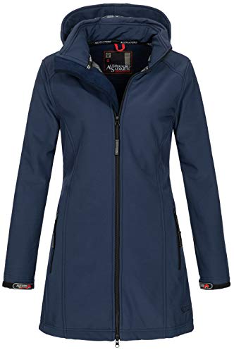 A. Salvarini Damen Softshell Jacke wasserabweisend Outdoor lang AS-131 [AS-131-Navy-Gr.XXL] von ALESSANDRO SALVARINI
