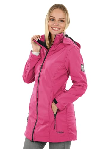 A. Salvarini Damen Softshell Jacke wasserabweisend Outdoor lang AS-131 [AS-131-Rosa-Gr.S] von ALESSANDRO SALVARINI