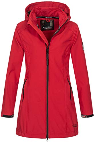 A. Salvarini Damen Softshell Jacke wasserabweisend Outdoor lang AS-131 [AS-131-Rot-Gr.XXL] von ALESSANDRO SALVARINI