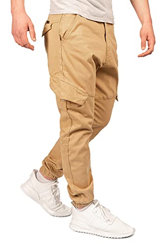 A. Salvarini Herren Designer Cargo Hose Strech Cargohose Taschen AS274 [AS-274-Beige-W38-L30] von ALESSANDRO SALVARINI