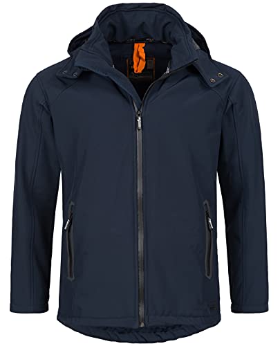 A. Salvarini Herren Softshell Funktions Outdoor Regen Jacke Sport Freizeitjacke AS098 [AS-098-Navy-Gr.4XL] von ALESSANDRO SALVARINI