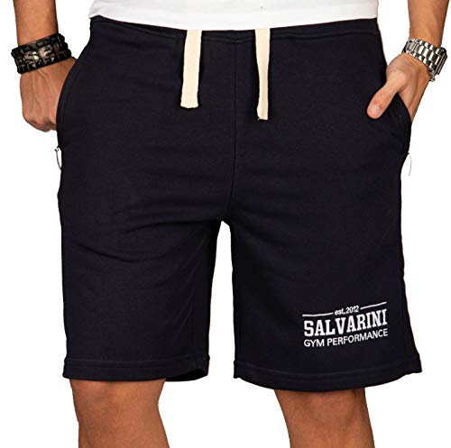 A. Salvarini Herren Sport Jogging Short Fitness Kurze Hose Trainingshose AS130 [AS-130-Navy-Gr.S] von ALESSANDRO SALVARINI