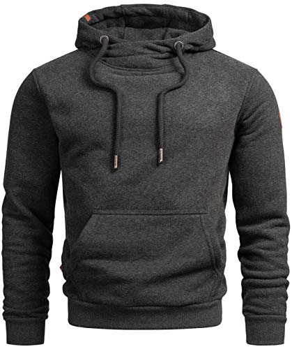 A. Salvarini Herren Sweat Kapuzenpullover Hoodie Kapuze Sweater AS294[AS-294-Dunkelgrau-Gr.3XL] von ALESSANDRO SALVARINI