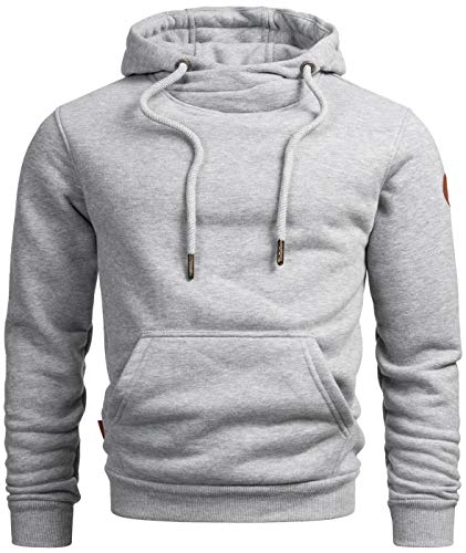 A. Salvarini Herren Sweat Kapuzenpullover Hoodie Kapuze Sweater AS294[AS-294-Hellgrau-Gr.XL] von ALESSANDRO SALVARINI