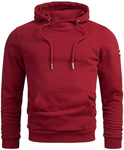 A. Salvarini Herren Sweat Kapuzenpullover Hoodie Kapuze Sweater AS295[AS-295-Bordeaux-Gr.L] von ALESSANDRO SALVARINI