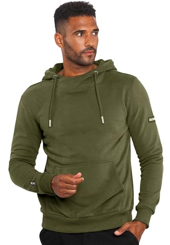 ALESSANDRO SALVARINI Herren Hoodie (S-3XL) - Leicht, Warme Kapuzenpullover, Langarm Pullover Sweatshirt mit Kapuze Männer - AS-295 Grün Large von ALESSANDRO SALVARINI