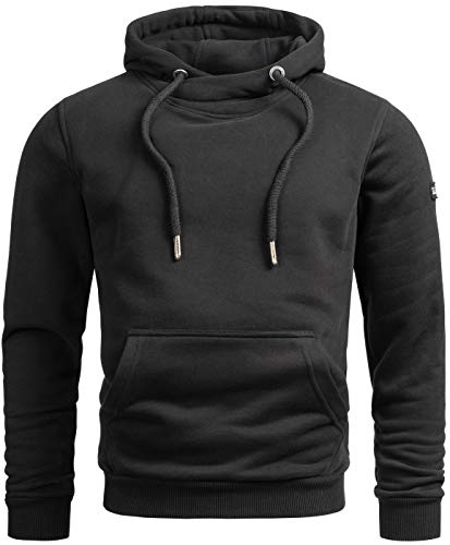 A. Salvarini Herren Sweat Kapuzenpullover Hoodie Kapuze Sweater AS295[AS-295-Schwarz-Gr.S] von ALESSANDRO SALVARINI