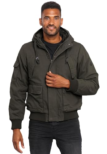 ALESSANDRO SALVARINI Herren Winterjacke (S-3XL) - 100% Baumwolle Obermaterial, Teddyfell innen komplett, Warme Jacke Männer - AS-139 DGrau Large von ALESSANDRO SALVARINI