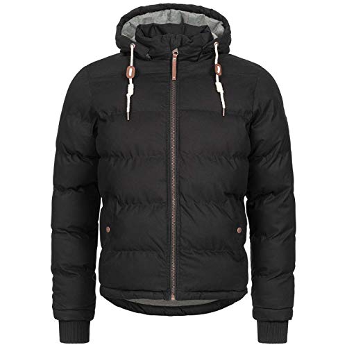 ALESSANDRO SALVARINI warme Herren Designer Winter Jacke Winterjacke Steppjacke Stepp gefüttert [AS-282-Schwarz-Gr.M] von ALESSANDRO SALVARINI