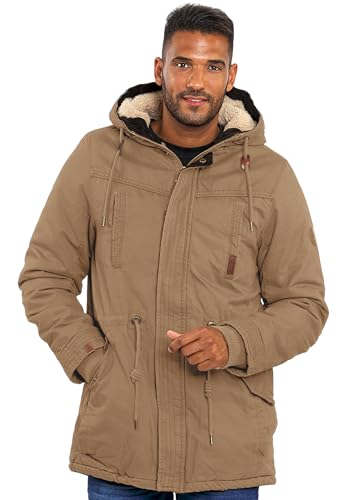 ALESSANDRO SALVARINI Winterjacke Herren Jacke Herren Winter Mann - 100% Baumwolle Teddyfell Fell Gefüttert Warm Kuschelig, Wind Schutz - Camel S von ALESSANDRO SALVARINI