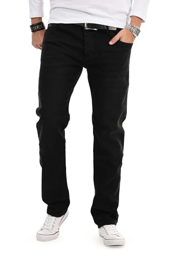 ALESSANDRO SALVARINI Designer Herren Jeans Hose Basic Jeanshose AS392 - Schwarz Größe W34-L36 von ALESSANDRO SALVARINI