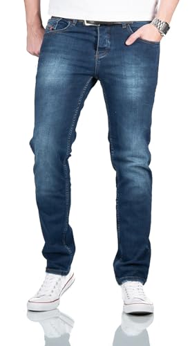 ALESSANDRO SALVARINI Herren Designer Jeans Hose Regular Fit Jeanshose AS360 [AS-360 - Blau W34 L32] von ALESSANDRO SALVARINI